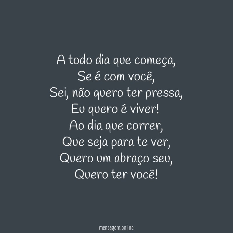 A todo dia que começa