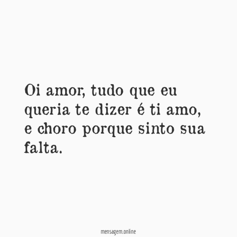 Oi amor