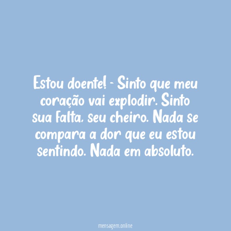 Estou doente