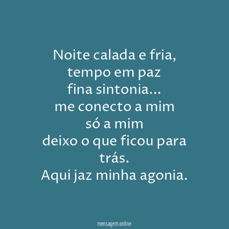 Noite calada e fria