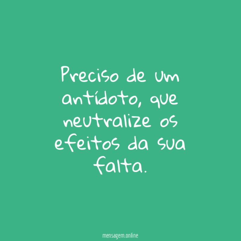 Preciso de um antídoto