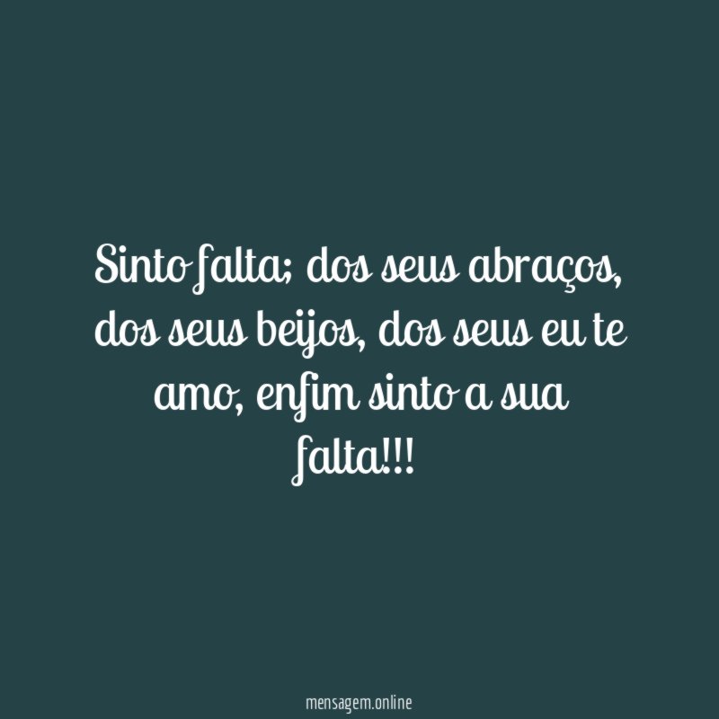 Sinto falta