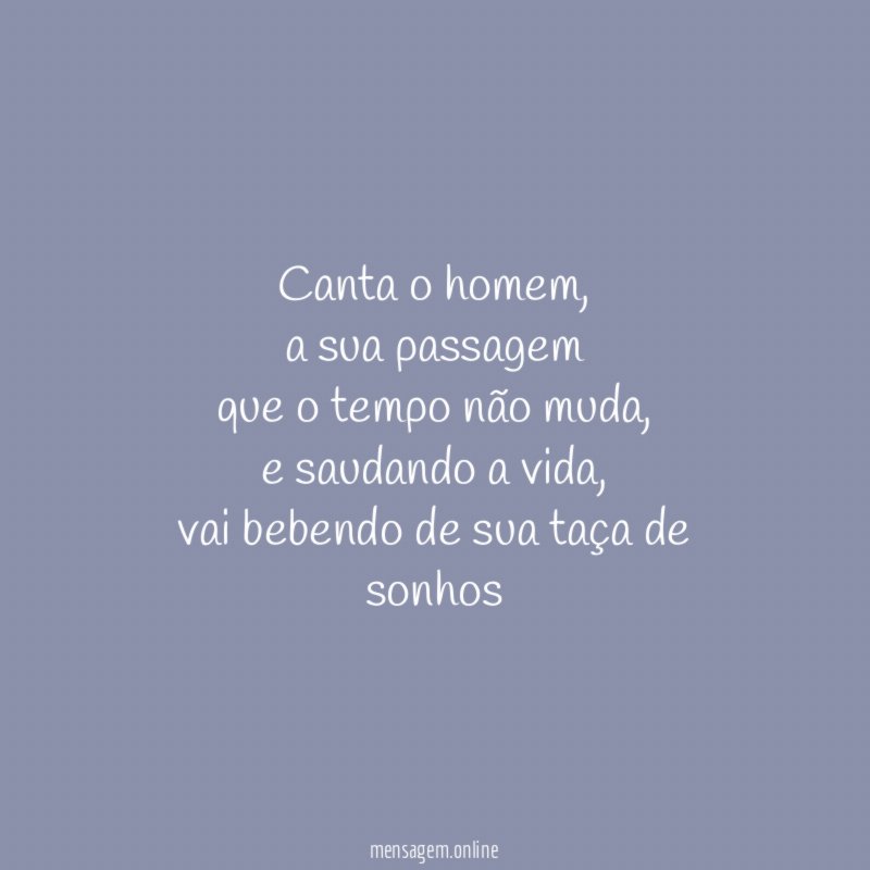 Canta o homem