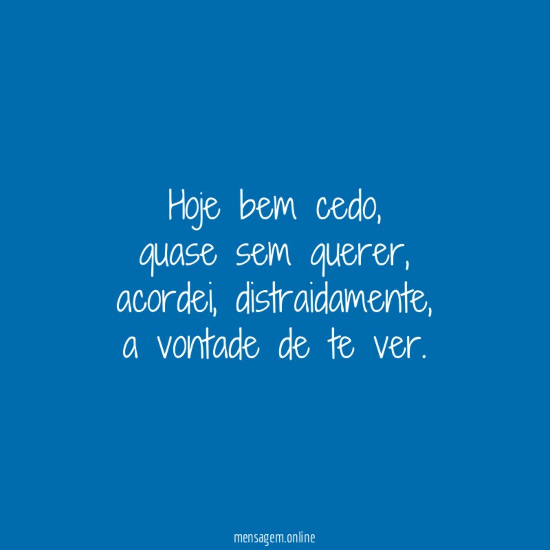 Hoje bem cedo