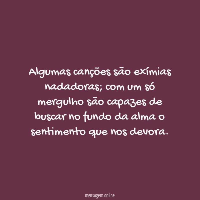 Algumas canções são exímias nadadoras