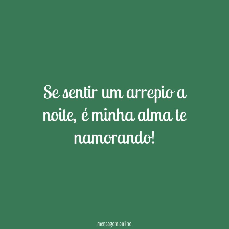 Se sentir um arrepio a noite