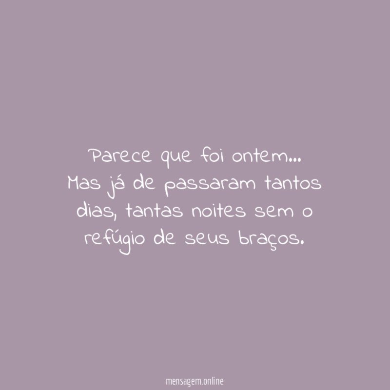 Parece que foi ontem