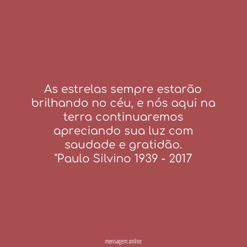 As estrelas sempre estarão brilhando no céu