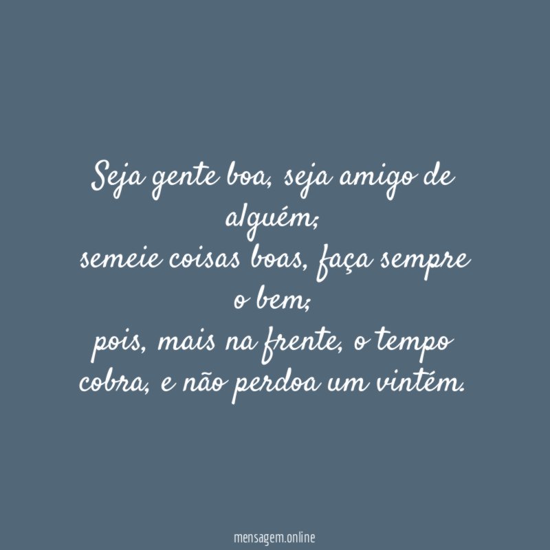 Seja gente boa