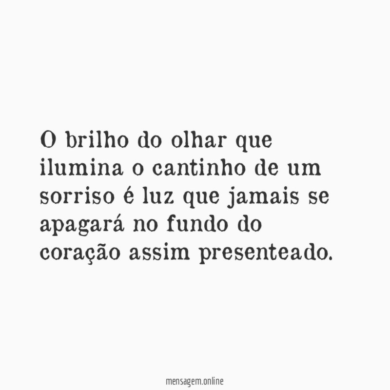 O brilho do olhar que ilumina o cantinho
