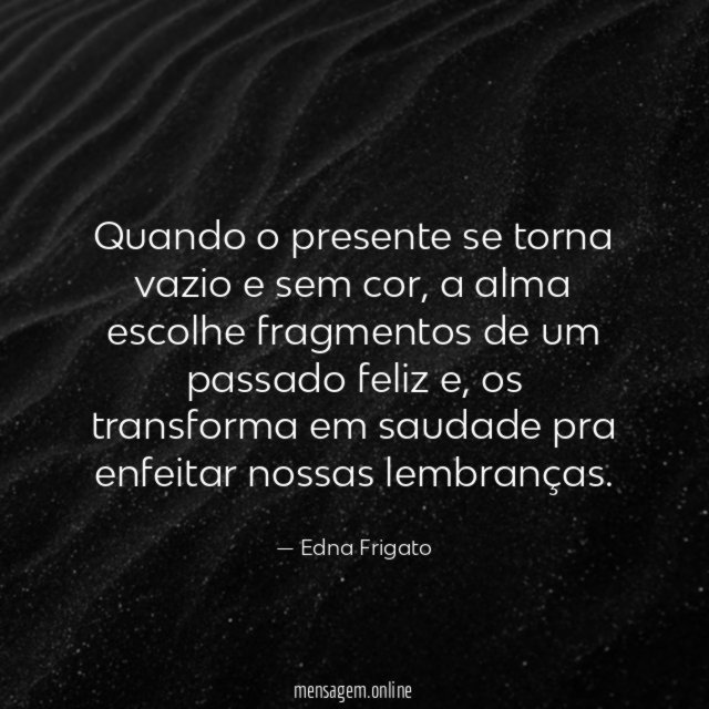Quando o presente se torna vazio e sem cor