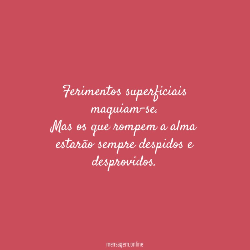 Ferimentos superficiais maquiam-se