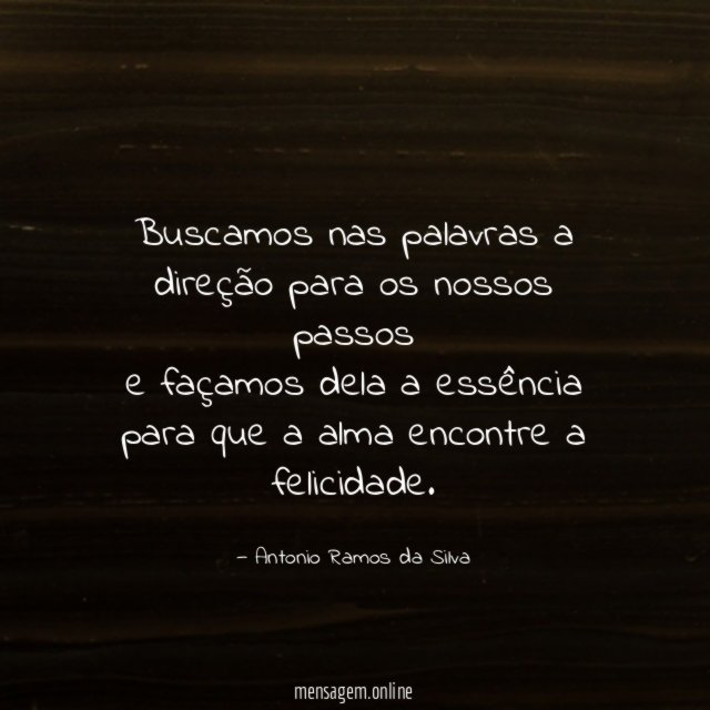 Buscamos nas palavras a direção para os nossos
