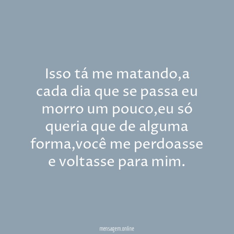 Isso tá me matando