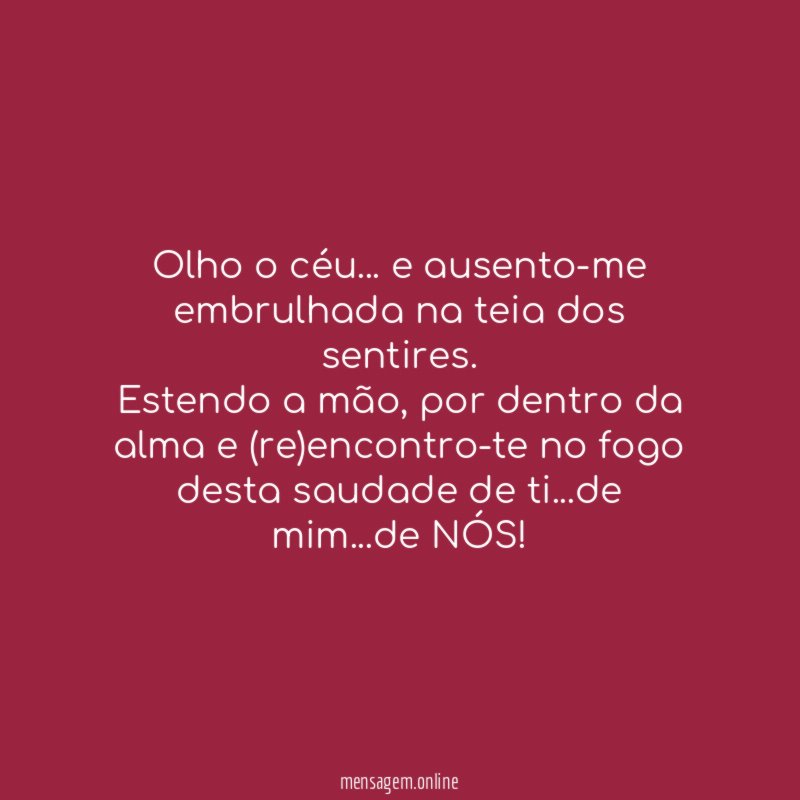 Olho o céu