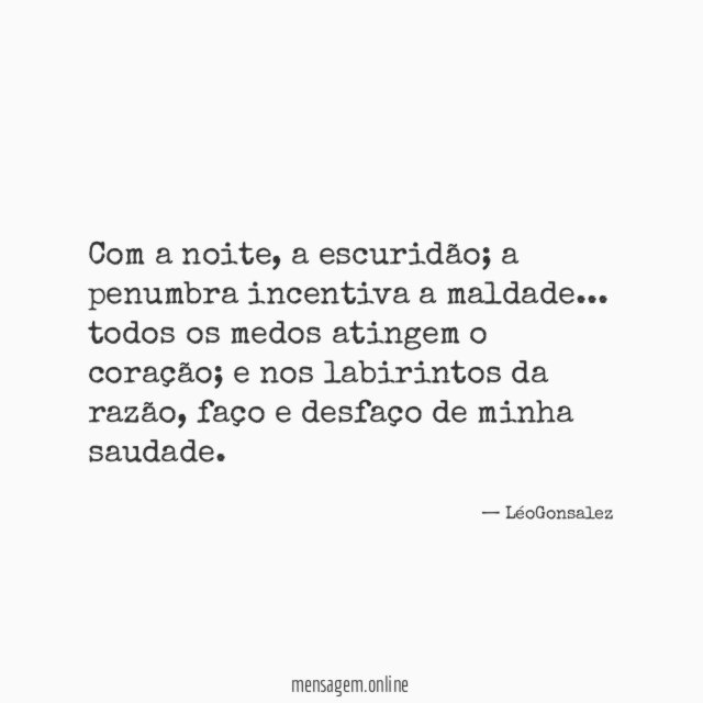 Com a noite
