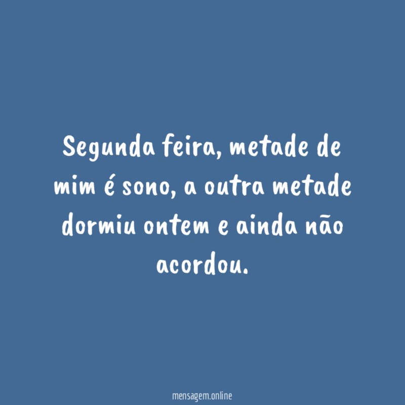Segunda feira