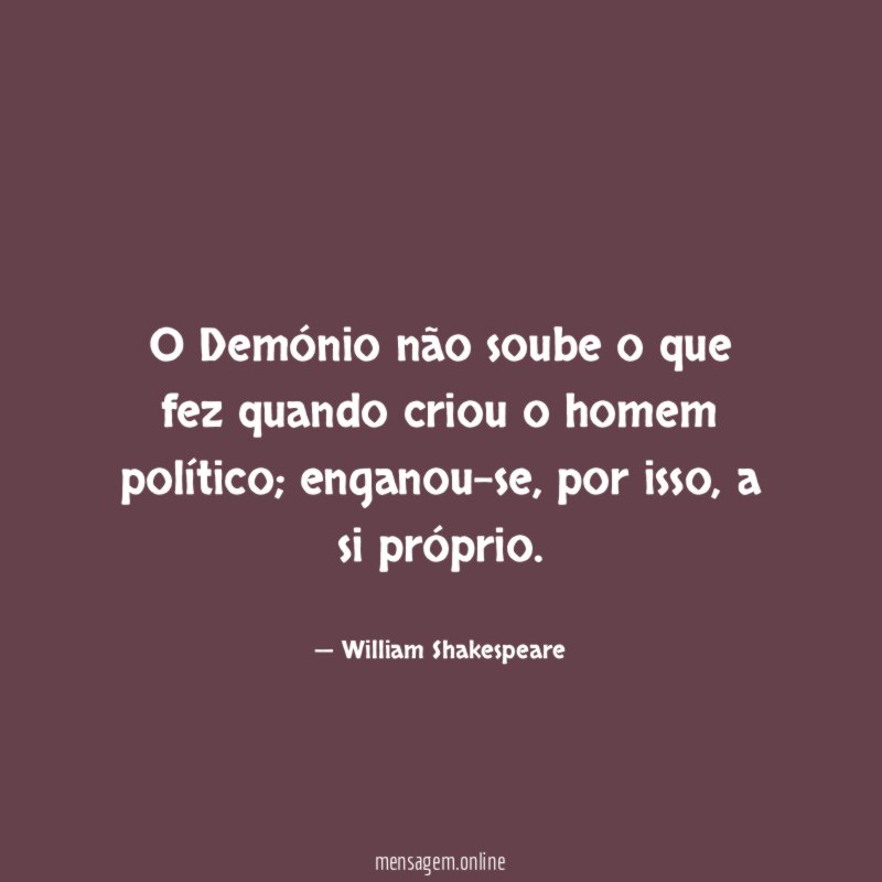 O Demónio não soube o que fez quando