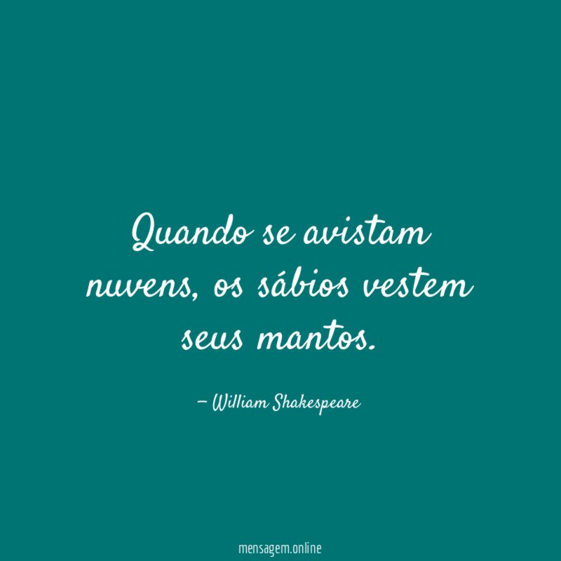 Quando se avistam nuvens