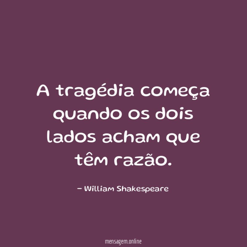 A tragédia começa quando os dois lados acham