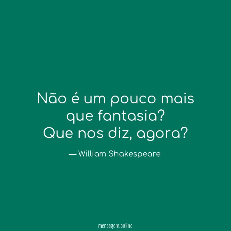 Não é um pouco mais que fantasia