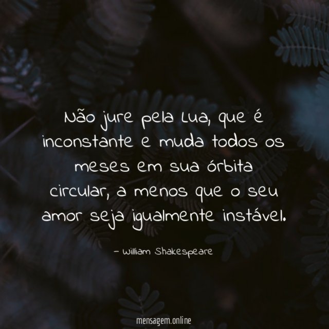 Não jure pela Lua