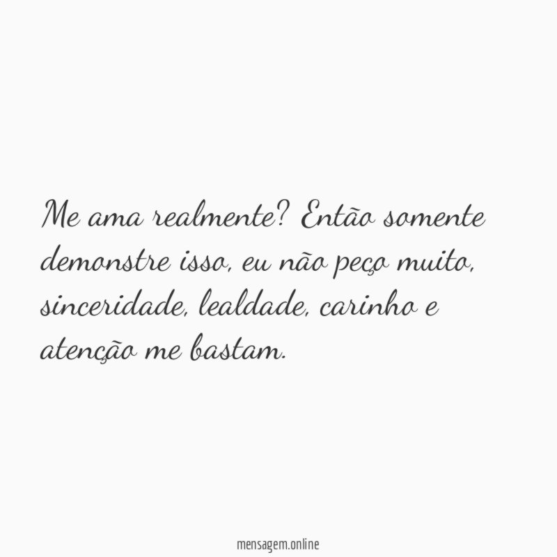 Me ama realmente
