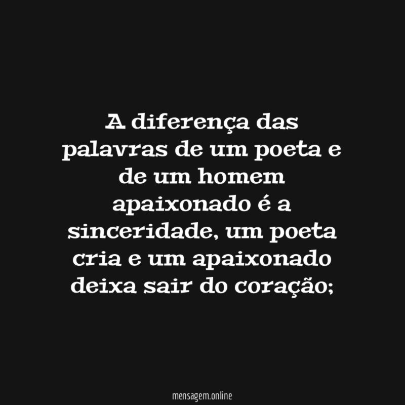 A diferença das palavras de um poeta