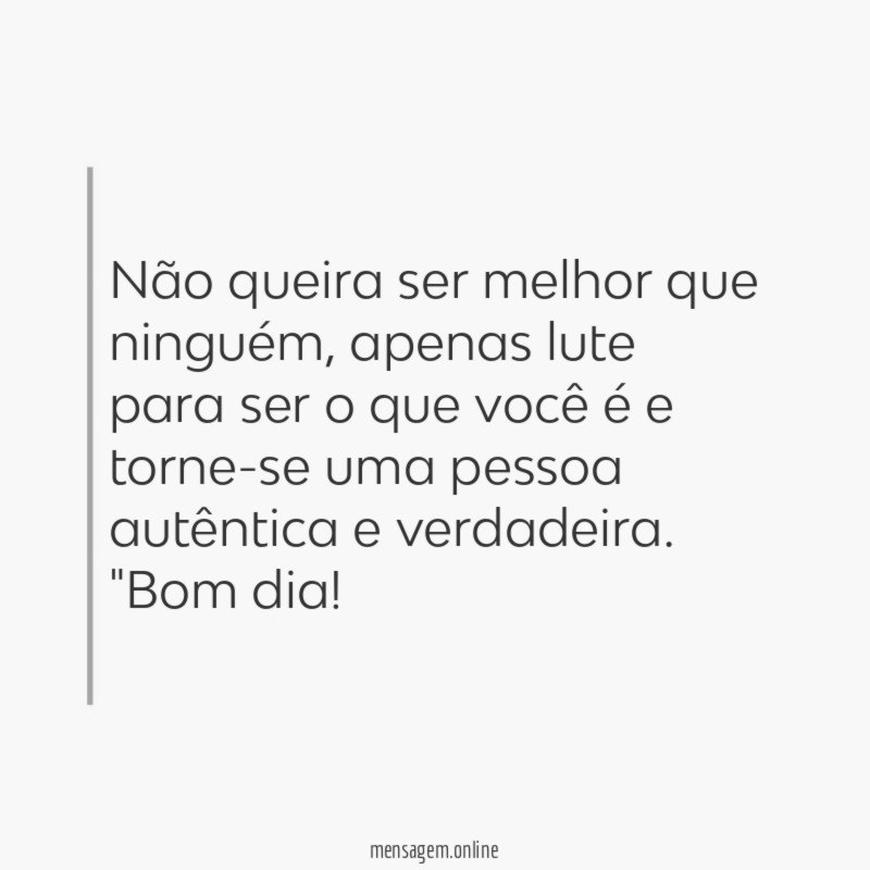 Não queira ser melhor que ninguém