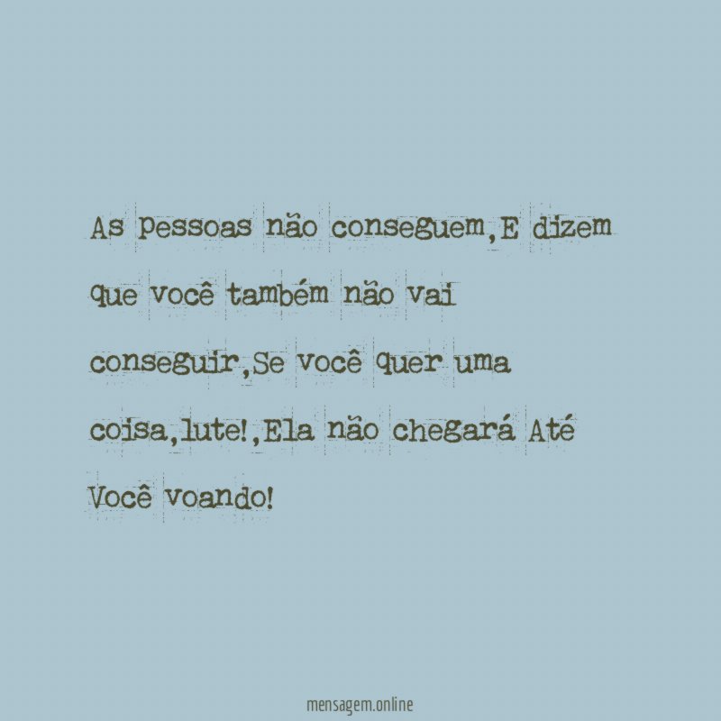 As pessoas não conseguem