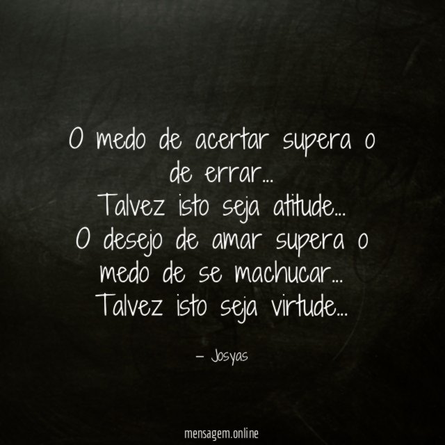 O medo de acertar supera o de errar