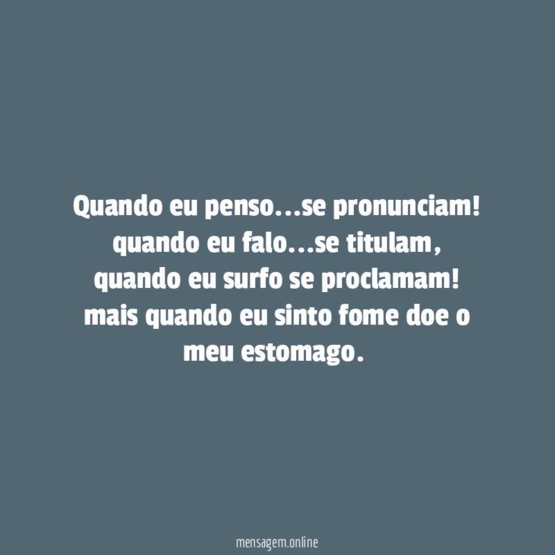 Quando eu penso