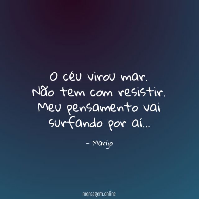 O céu virou mar