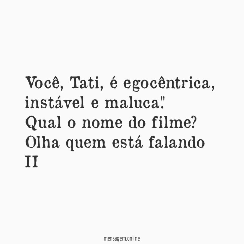 Você