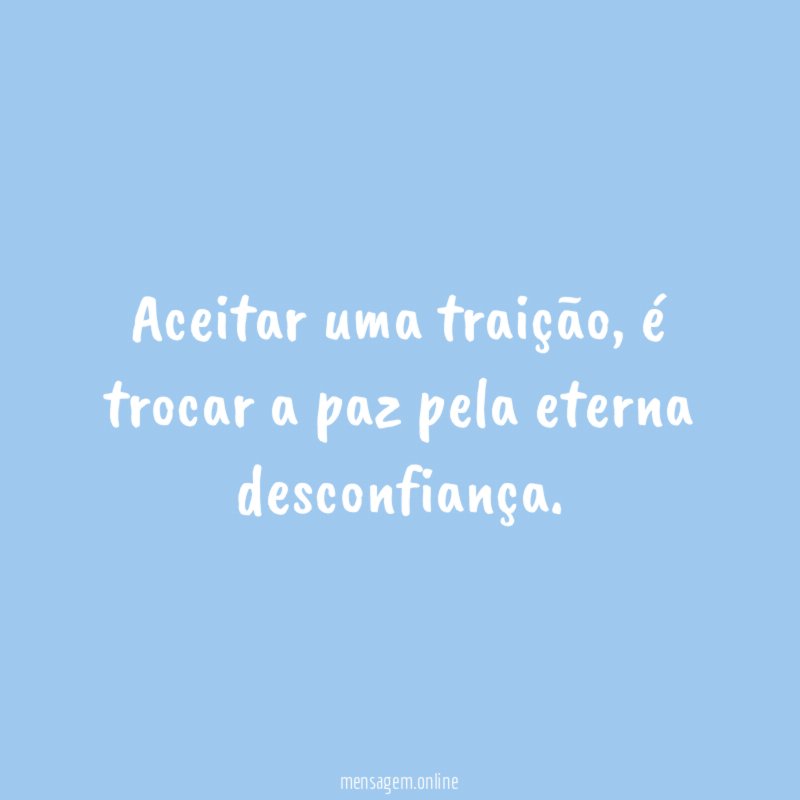 Aceitar uma traição