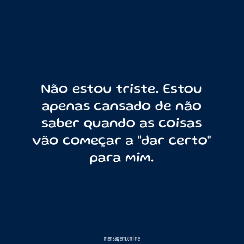 Não estou triste