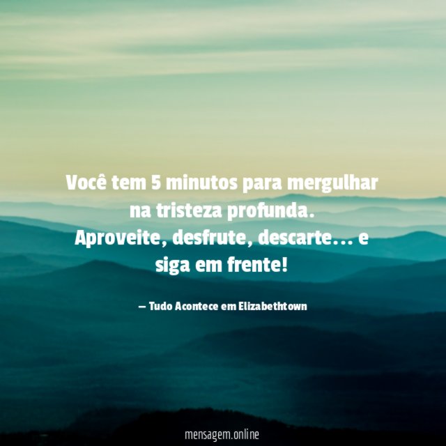 Você tem 5 minutos para mergulhar na tristeza profunda