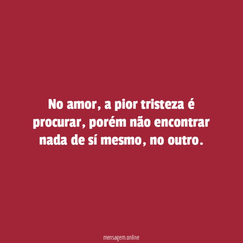 No amor