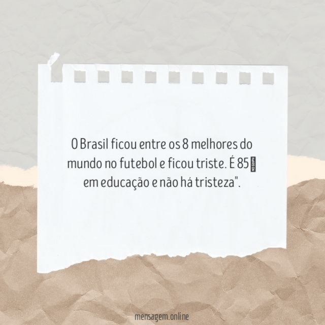 O Brasil ficou entre os 8 melhores