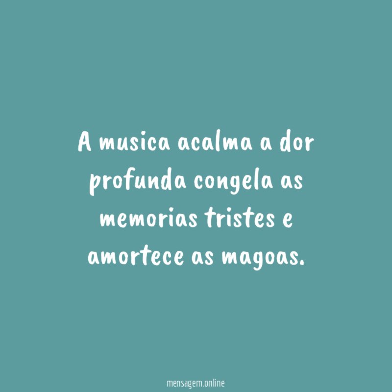 A musica acalma a dor profunda congela as