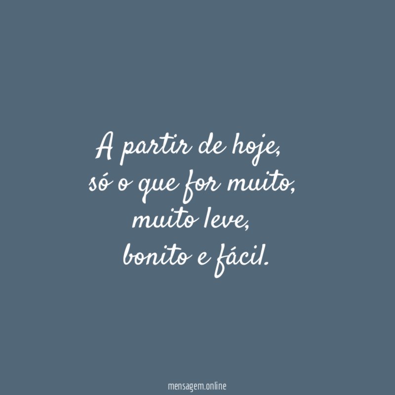A partir de hoje