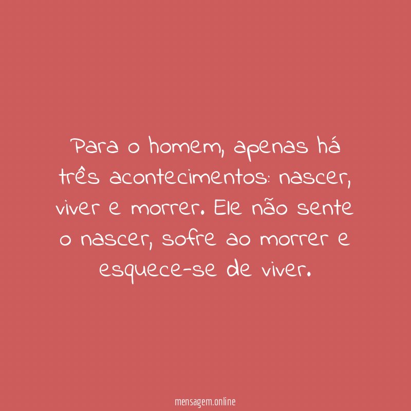 Para o homem