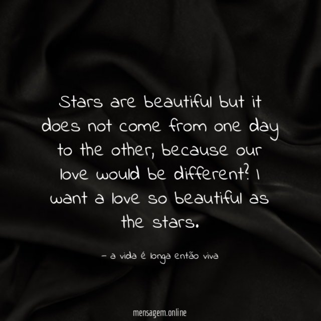 stars are beautiful but it does not come