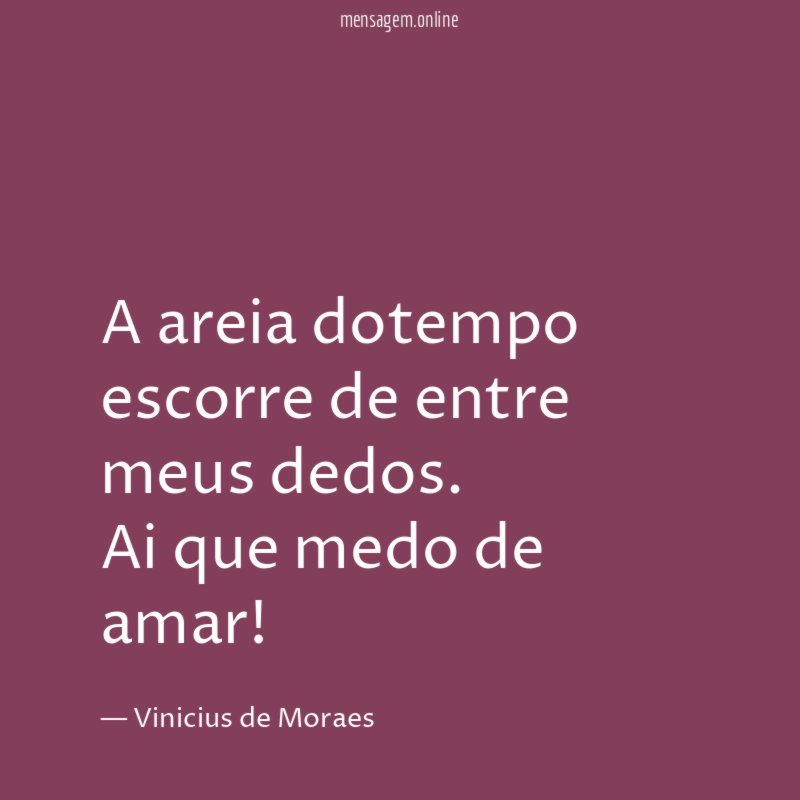 A areia dotempo escorre de entre meus dedos