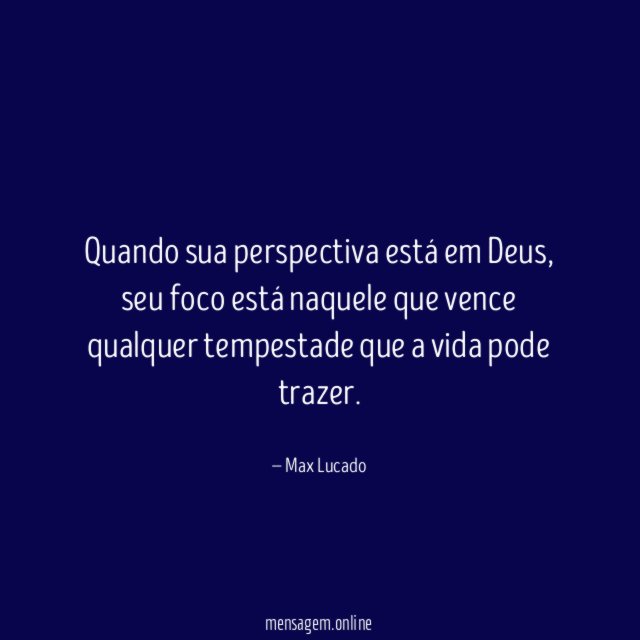 Quando sua perspectiva está em Deus