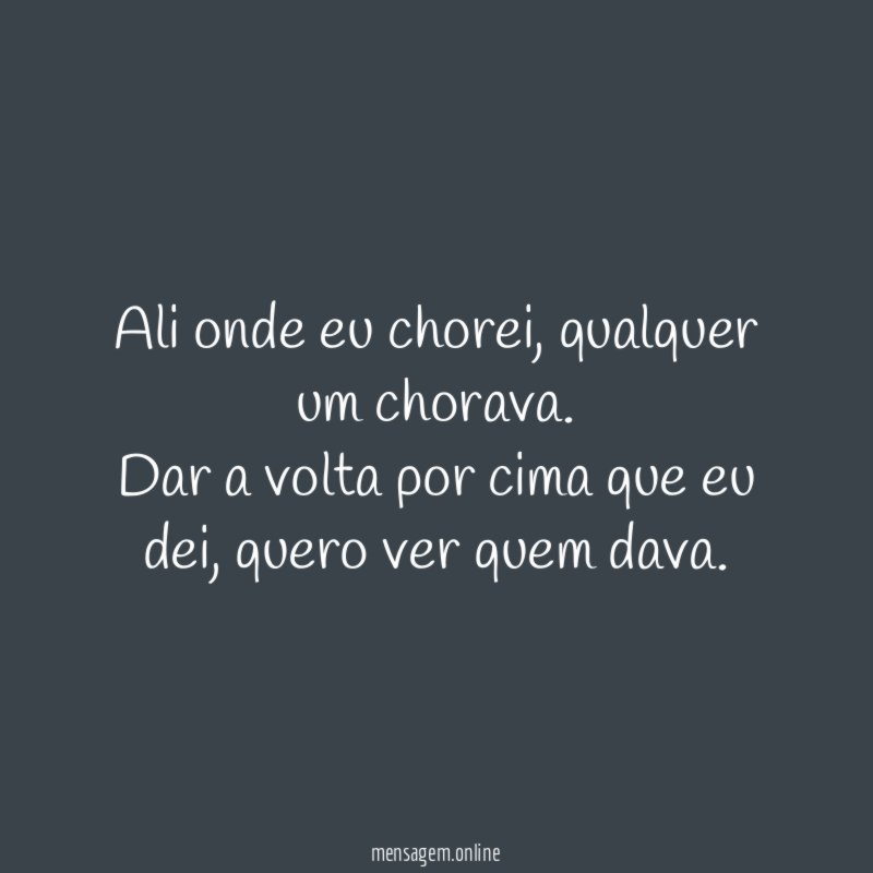 Ali onde eu chorei