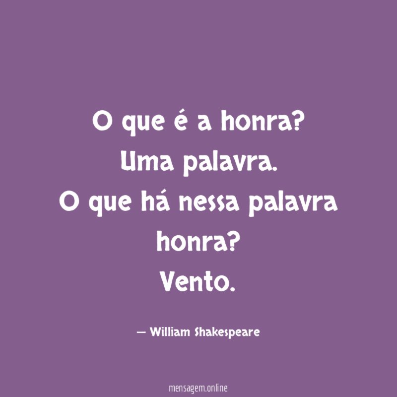O que é a honra
