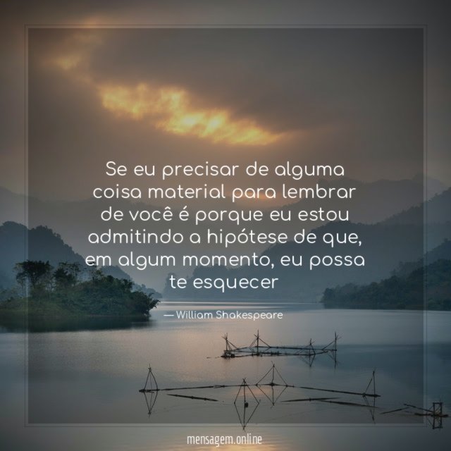 Se eu precisar de alguma coisa material para