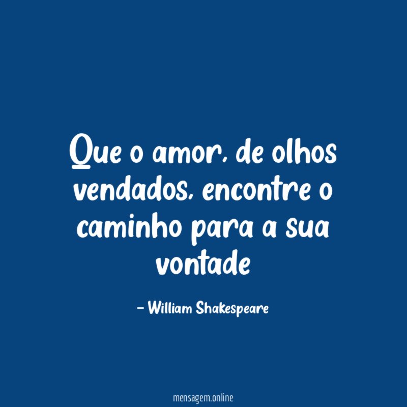 Que o amor