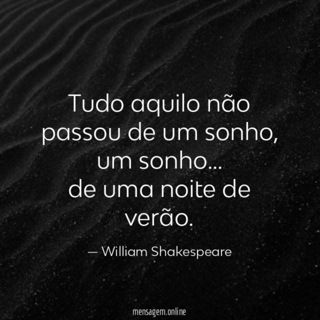 Tudo aquilo não passou de um sonho